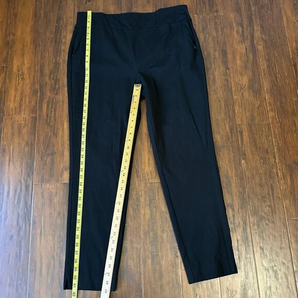 SOFT SURROUNDINGS Flat Front Slim Fit Pull-On Pants Stretch in Black - Picture 11 of 12